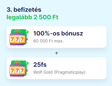 Üdvözlő bónuszcsomag