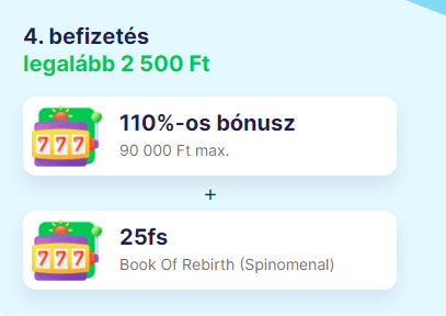 Üdvözlő bónuszcsomag